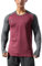 Herren Fitness Lange Ärmel Hemden Sport Running Bodybuilding T-Shirts Trockener Sitz Oberteil Sweatshirts Weinrot XL