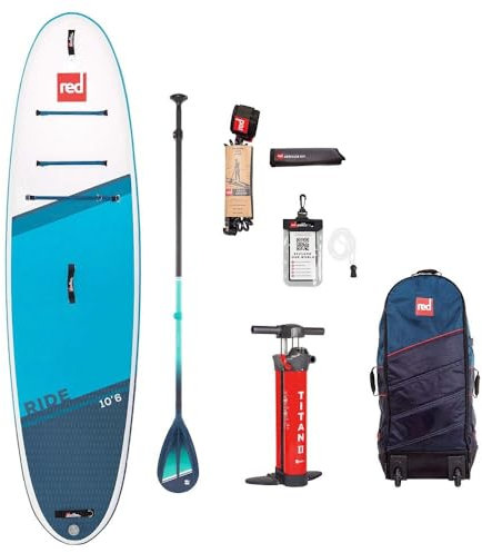 Red Paddle Co 10'15.2 cm Ride Paddle Board, Paket 2022 (Hybrid Tough Paddel)