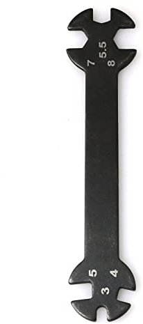 RLECS 6-in-1 RC Car Wrench Multi-Function Wrench 3/4/5/5.5/7/8MM for Turnbuckles & Nuts