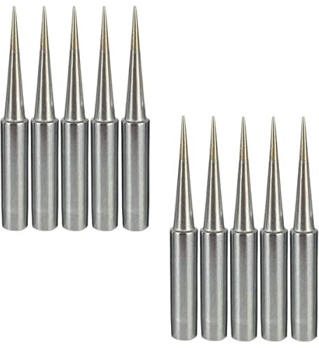 Treki 10 Stück Lötspitze 900 M-T-LB Lötspitzen Ersatz Lötkolbenspitzen Set für Lötstation für Atten Quick Aoyue Yihua Vastar Sywon Tabiger 933, 936, 937, 376, 907