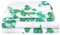 JSD Bedrucktes Bettlaken-Set, Eukalyptus, 4-teilig, weiches Blattmuster, Mikrofaser, extra tiefe Tasche