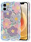 EYZUTAK Coque de Téléphone pour iPhone 11, Paillettes Pivoine Fleur Cas de Téléphone Curly Wave Frame Forme Soft TPU Cas Ultra Mince Silicone Antichoc Bumper Cover - Rose Violet