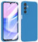 MIKULLE Funda para Samsung Galaxy A15 4G / 5G con Cristal Templado Protector de Pantalla,Ultra Slim Protectora Anti-Choques Carcasa de Silicona Líquida TPU Suave Case Cover - Azul