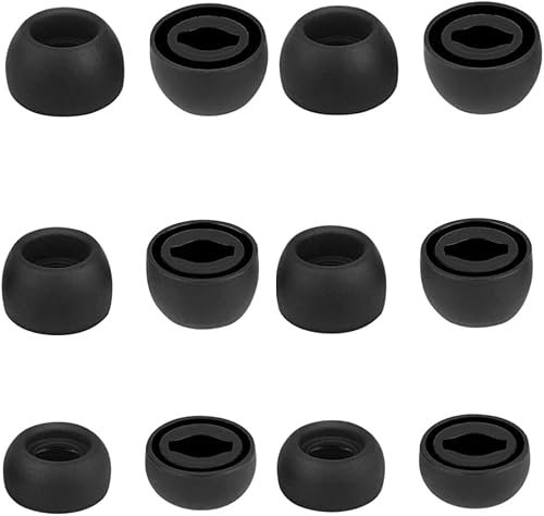 Samsung Galaxy Buds Pro Replacement Earbud Tips Headphones Ear Tips, 6 Pairs Small, Medium and, Large (Black)