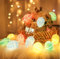Ostergirlande mit Eierlichtern und Gemischten Beeren, Osterdeko Girlande Ostern Deko Osterei Lichterkette Für Außen Innen, Biegbare Frühlingsdeko Ostergirlande Ostern Deko Girlande (Lichterkette)