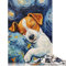 Schlafender Jack Russel Terrier, Sternennacht, 1000 Puzzles für Erwachsene, Dekompressionsspielzeug, Denksportaufgaben für Frauen und Männer, 1000 Teile (75 x 50 cm)