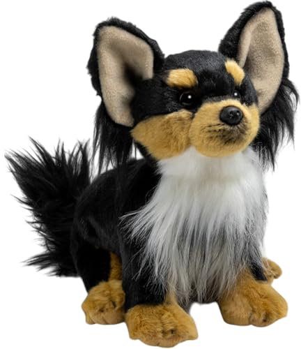 Carl Dick Chihuahua sitzend schwarz-braun ca. 24cm Plüschtier, Stofftier, Kuscheltier 3602