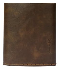 SILVERANT Hip Flask Cover Leather Sleeve Replacement Flask Holder (Leather Sleeve-220ml)