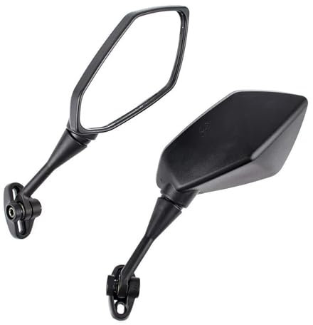 Rückspiegel Spiegel Für YZF R1 R6 R25 R15 R125 R3 R1S Für R1M Für FZ6R Spiegel Motorrad Roller Rückspiegel Carbon Look Seitenrückspiegel(Black)