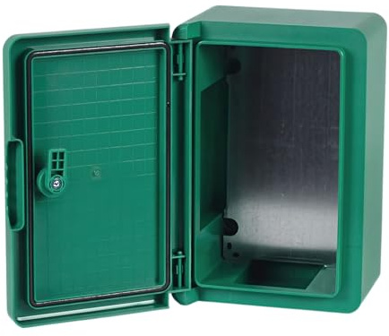 BOXEXPERT® Verteilerkasten außen wasserdicht [ABS Kunststoff IP65 Gehäuse] grün (Serie Fleet) 300x200x130mm | Schaltschrank außen | Wandschrank | Industriegehäuse | Leergehäuse
