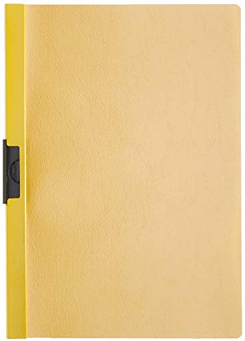 Durable 220904 Hunke & Jochheim Klemm-Mappe, Hartfolie, 60 Blatt, transparent/gelb