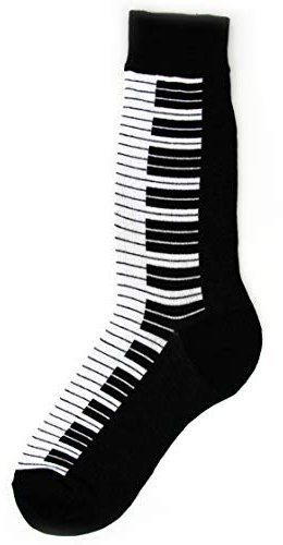Foot Traffic Socken mit Musikmotiv für Herren, Klavier, 39-46 EU