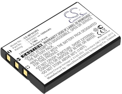 CS-MF603RC Akkus 1000 mAh, kompatibel mit [Acoustic Research] ARRX18G, für [One for All] ARRX18G, URC 11-8603, URC 8603, Xsight Touch, für [NEU] C3, UEI-NEVO CEVO 3 ersetzt HK-NP60-850 für SN0304