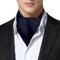 Remo Sartori – Ascot Krawattenschal für Herren, Aus Reiner Seide, Einfarbig, Made in Italy (Navy blau)