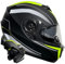 Klapphelm Integralhelm Helm Motorradhelm RALLOX 160 schwarz neon gelb grün matt mit Sonnenblende (S, M, L, XL) Größe S