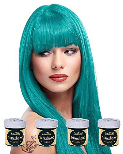 8 X La Riche Directions Semi-Permanent Hair Color 88ml Tubs - Turquoise