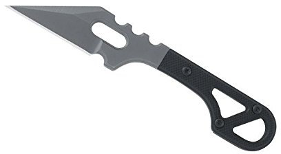 Fox BF-728 Coltello da Collo Black Spike BLACKFOX, Nero, 11.5 cm