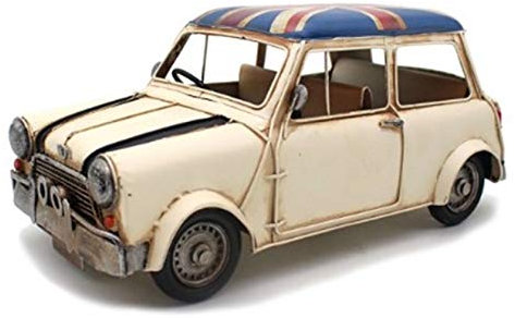 lesser and pavey LP43744 Figure | Vintage Cream Rally Car | 1 Piece-32x17x14 cm Accessory, Multicolord