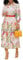 VERWIN Lapel Three-Quarter Sleeve Knee Length Pleated Floral Women's Sheath Dress (X-Large, Light Pink)