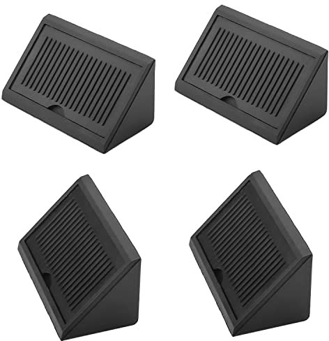 MroMax 50 Stück Kunststoff-Eckstreben Schranktürregal 90 Grad Winkel Halterungen mit Abdeckkappe schwarz