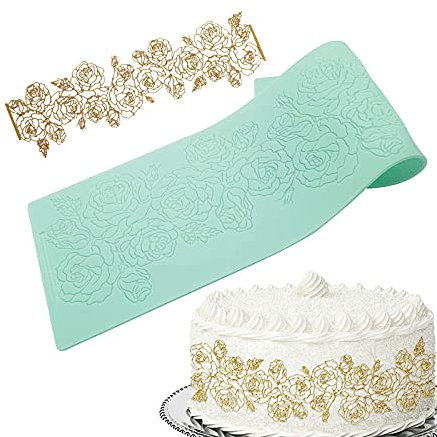 Prägematte Silikonfondantform Kuchendekorationen Silikonformen Spitze Matte Prägematte Strukturmatte Kuchen Matte Fondant Mold Backen Spitze für Tortendeko Spitze Effekt Fondant Klassisch Muster