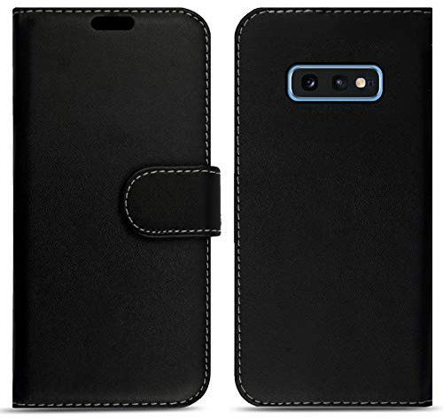 Samsung S10E Case - Premium PU Leather Flip Wallet Card Holder Cover Phone Case For Samsung Galaxy S10E - Black