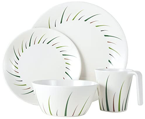 Moritz Camping Geschirr Set für 1 Personen I 4-teilig | Melamin | Picknick Geschirrset | Geschirr Campinggeschirr Limon Design