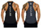 Kuulee Herren Tank Top Stringer Fitness Sportshirt Schnell Trocknende Funktionelle Trainingsshirt Muskelshirt für Training Gym Fitness & Bodybuilding Schwarz+Dunklegrau 2PCS XL