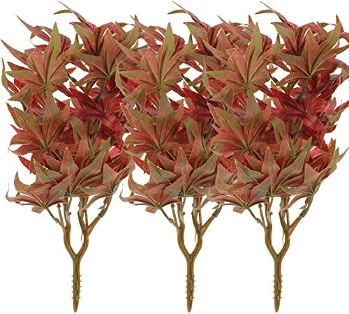 NUOBESTY Herbstliche Tischdeko 3 Stück Künstliche Ahornblatt- Herbstdekorationen für Zuhause Thanksgiving- Blumenarrangement Dekoration für Garten Hochzeit Küche Wohnzimmer Herbstpicks