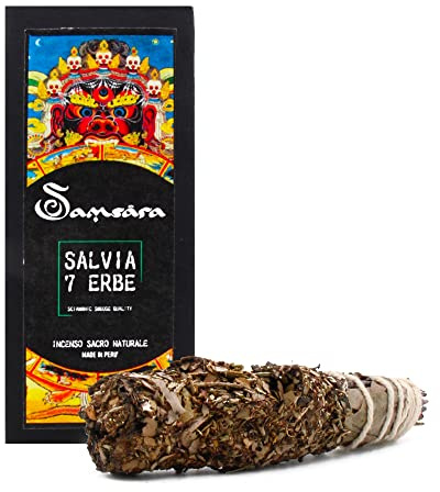 Samsara Smudge Salvia 7 Hierbas - Incienso sagrado natural en hojas