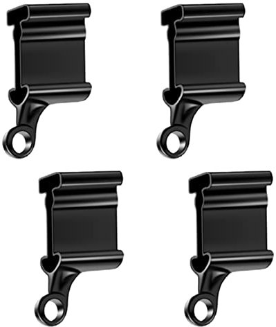 4 Pack End Cap for Flexible Bendable Curtain Track Flexible Curtain Cover Stopper for Curtain Track Fittings for RV, Shower Window Black