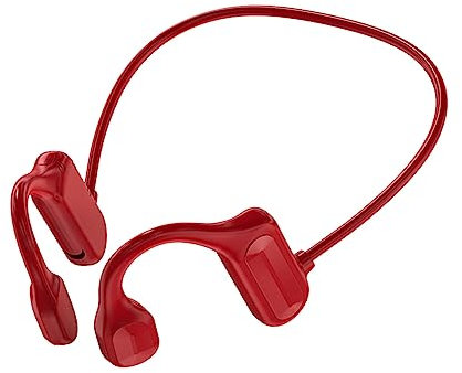 DaMohony 2896993-AM84UK-UHSYG Knochenleitungs-Kopfhörer, Bluetooth 5.2 Offene Ohr-Sport-Kopfhörer, wasserdicht, schweißresistent, Hi-Fi-Sound-Headset mit integriertem Mikrofon, Schwarz oder Rot