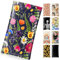 Swooflia Brillenetui für Sonnenbrillen, weiches Leder, für Damen, Herren, Kinder, Reisen, schlank, extra große Schutzhüllen, 3 Blumen, Large