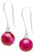 Boucles d'oreilles pendantes en argent faites à la main pour femmes avec crochets longs 925 et pierre gemme naturelle de 12mm | Cadeau pour femmes, filles (Agate Rose)