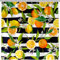 ANHOPE Tropisch Früchte Zitrone Orange Duschvorhänge Wasserdicht Anti-schimmel Shower Curtains Polyester Stoff Duschvorhang 180 x 180 cm Waschbar Bad Vorhäng für Badzimmer mit 12 Haken
