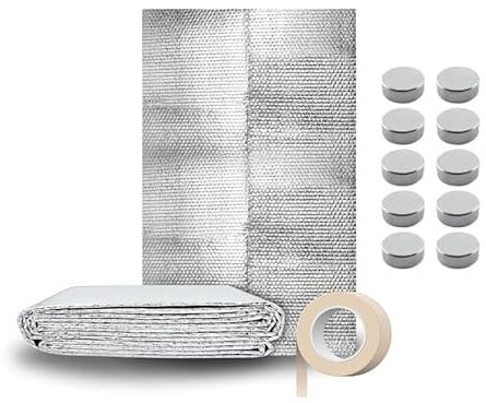 Perfect Cover Film Radiateur - Isolation Thermique Derrière Radiateur - Isolation en Feuille d'Aluminium - Économies d'Énergie - Film Réflecteur de Chaleur pour Mur Fenêtre Voiture - 50cm x 10m