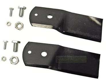 perfektGarten Lot de 2 lames de 17 cm compatibles avec Stiga Ready Park Villa 85 95 105 Combi 1134-7880-01 1134-9119-01