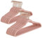 Baroni Home Grucce Velluto 50 pezzi, Grucce Appendiabiti 44,5 cm, Salvaspazio con Superfice Antiscivolo Design, Capacità di Carico Elevata, per Cappotti Camicie Vestiti, Rosa Cipria