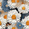 ReWallpaper 44.5cmx7m Papier Peint Panoramique 3d Fleurs Papier Peint Adhesif Bleu Vinyle Adhesif Motif Tournesol Papiers Peints Autocollants Mural Fleuri Blanc Et Doré pour Chambre Adulte