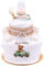 Trend Mama® | Sprüche Windeltorte | Hello Baby | Baby Lätzchen mit niedlichen Babysocken und Babyflasche | Baby Party Geschenk (Hello Baby | Motiv Bär im Auto)