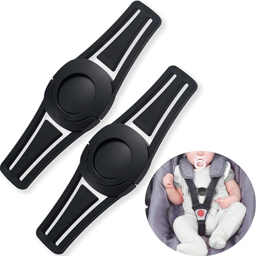 2 Stück Abschnallschutz Kindersitz, Kindersitz Gurtschloss-Sicherung, für Autositze mit abnehmbaren Gurten, Sicherheitsgurt Clip, Abschnallen Schutz, Verschluss Kindersitz, Gurt Sicherung