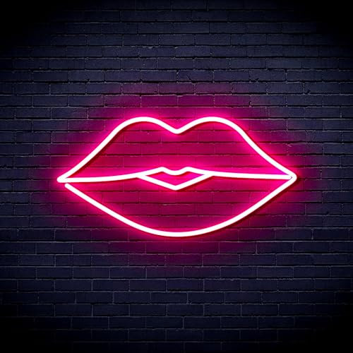 ADVPRO Lips Kiss Girl Room Flex Silicone LED Neon Sign - Pink - st16s64-fnu0048-k