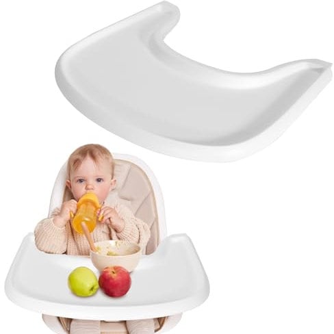 Vassoio compatibile con sedia Stokke Tripp Trapp,vassoio per seggiolone, accessori per seggiolone per bambini 6-36 mesi, fissaggio a clic rapido al seggiolone, facile da montare, antiscivolo, lavabile