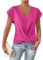 Tee Shirt Femme T-Shirt Femme Tee Shirt Sport Femme Col V Vetement Femme Chic Tee Shirt Noir Femme T Shirt Rouge T-Shirt Femme Blanc Vente Flash du Jour Et Soldes Rose Vif L