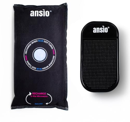 ANSIO Deshumidificador interior de coche con alfombrilla antideslizante, grande