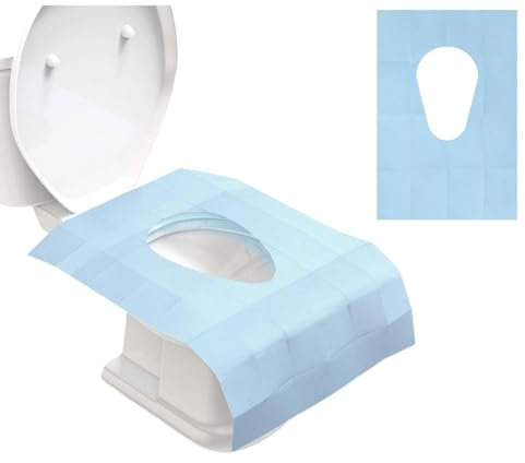 LBJFYHJN 20 Stück Toilettenauflage Einweg，Toilettenbezug für öffentliche Toiletten Beim Ausgehen, Camping Oder Reisen，Geeignet für Erwachsene und Kinder