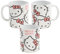Hello Kitty - Tazza da caffè Allover Fiocco, in ceramica, 320 ml, colore: Bianco