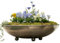 Rostikal Corten Steel Metal Plant Bowl - Diameter 53 cm with Standing Balls - Handmade Garden Bowl Made of Raw Steel - Weatherproof & Durable - Vintage Decoration for Garden, Patio, Balcony