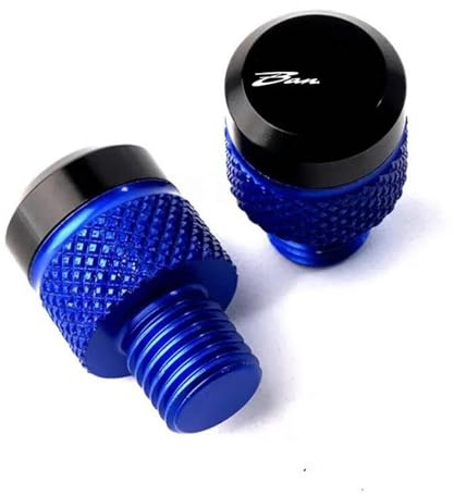 Motorrad Spiegeladapter Motorradzubehör CNC-gefräster Aluminium-Spiegellochstopfen Mit Schraube Für Suzuki GSF 250 600 600S 650 650S 650N 1200 1250 Bandit(Blu)