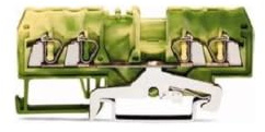 DIN Rail Mount Terminal Block, 4 Positions, 28 AWG, 12 AWG, 2.5 mm², Clamp, 20 A